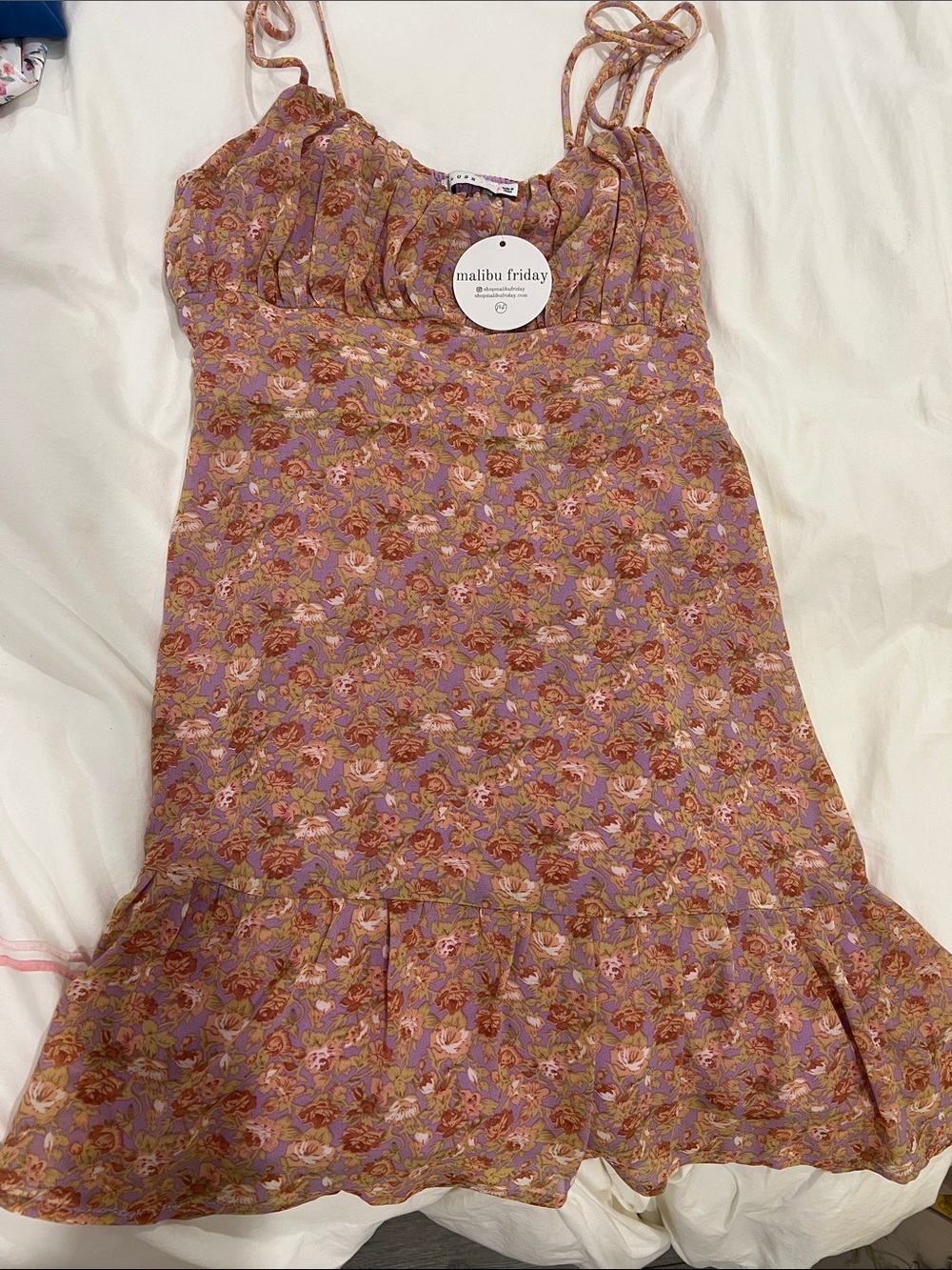 Lush Lavender Floral Ruffle Sundress
